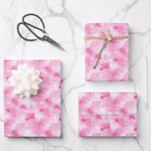 Roze Aquarel Abstract Inpakpapier Vel
