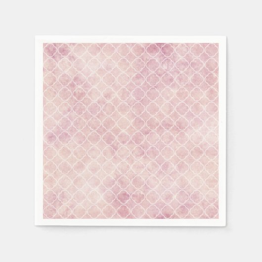 Roze Aquarel Abstract Pastel Servet (Voorkant)