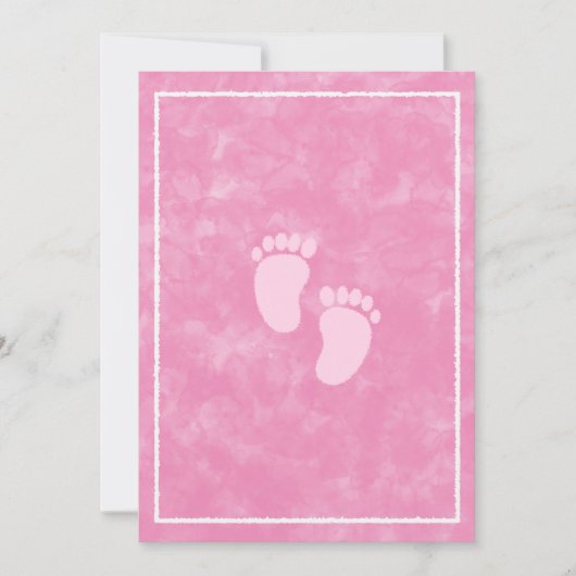 Roze Aquarel Baby Shower Rechthoek Sjabloon  Kaart (Voorkant)