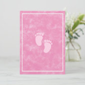 Roze Aquarel Baby Shower Rechthoek Sjabloon  Kaart (Staand voorkant)