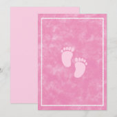 Roze Aquarel Baby Shower Rechthoek Sjabloon  Kaart (Voorkant / Achterkant)