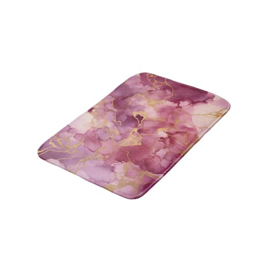 Roze aquarel badmat (Gekanteld)