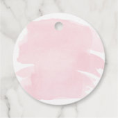 Roze Aquarel Bedankt Favor Tag Bedankjes Labels (Achterkant)