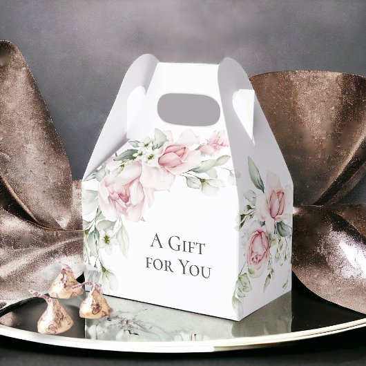 Roze Aquarel Bloem Een Cadeau Voor Jou Bedankdoosjes