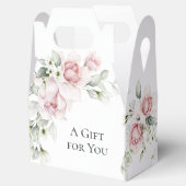 Roze Aquarel Bloem Een Cadeau Voor Jou Bedankdoosjes (Geopend)