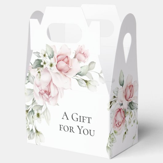 Roze Aquarel Bloem Een Cadeau Voor Jou Bedankdoosjes (Geopend)