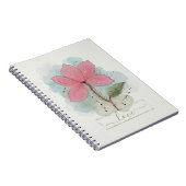 Roze Aquarel Bloem Liefde Notitieboek (Rechterzijde)
