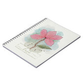 Roze Aquarel Bloem Liefde Notitieboek (Linkerzijde)