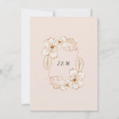 Roze Aquarel Bloem Motief Terracotta Details n Hot Kaart (Achterkant)