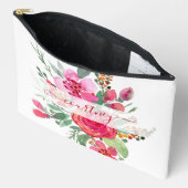 Roze aquarel bloem persoonlijk  etui (Open)