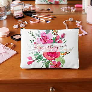 Roze aquarel bloem persoonlijk  etui