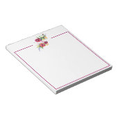 Roze aquarel bloem persoonlijk  notitieblok (Schuin)