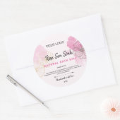 Roze Aquarel bloem rond label (Envelop)