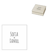 Roze aquarel bloem rubberstempel (Gestempeld)
