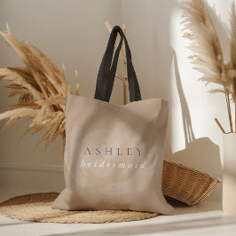Roze Aquarel Bloemachtige Bruidsmeisje Tote Bag