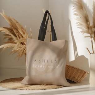Roze Aquarel Bloemachtige Bruidsmeisje Tote Bag