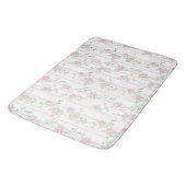 Roze Aquarel Bloemen Badmat (Gekanteld)
