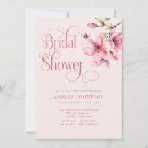 Roze Aquarel Bloemen Bruidsmeisjesfeest