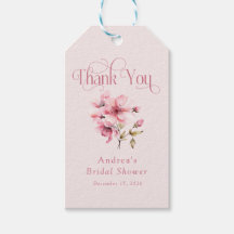 Roze Aquarel Bloemen Bruiloft Feest Favor