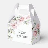 Roze Aquarel Bloemen Een Cadeau Voor Jou Bedankdoosjes (Voorkant Zijde)