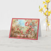 Roze aquarel bloemen kaart (Gele Bloem)
