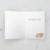Roze Aquarel Bloemen Kaart (Binnen)