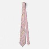 Roze Aquarel Bloemen Stropdas (Voorkant)