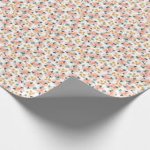 Roze Aquarel Bloementuin Cadeaupapier (Hoek)