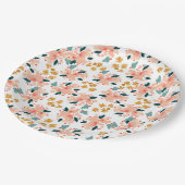 Roze Aquarel Bloementuin Papieren Bordje (Gekanteld)