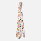 Roze Aquarel Bloementuin Stropdas (Voorkant)