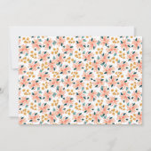 Roze Aquarel Bloemetuin Baby Shower Bedankkaart (Achterkant)