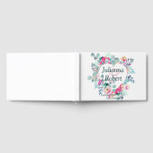 Roze aquarel bloemhart trouw gastboek gastenboek (Volledig)