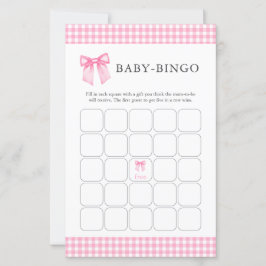 Roze Aquarel Boog Baby Shower Bingo Papieren Velle