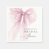 Roze Aquarel Boog Bruidsdiner Servet (Voorkant)