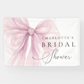 Roze Aquarel Boog Bruidsdiner Spandoek (Horizontaal)