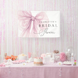 Roze Aquarel Boog Bruidsdiner Spandoek