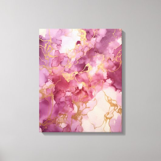 Roze aquarel canvas afdruk (Voorkant)