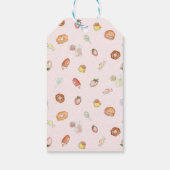 Roze Aquarel Dessert Patroon Kinderen Verjaardag Cadeaulabel (Achterkant)
