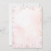 roze aquarel Doop Kaart (Achterkant)