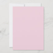 Roze Aquarel Dubbele Strik en Kruis Doop Kaart (Achterkant)