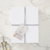 Roze aquarel Eerste heilige communie dank je Cadeaulabel (Met Touw)