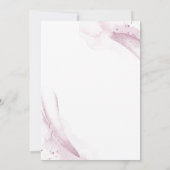 Roze Aquarel Elegante Trouw Kaart (Achterkant)