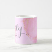 Roze aquarel elegantie koffiemok (Center)