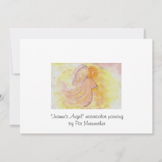 Roze aquarel engel (Achterkant)