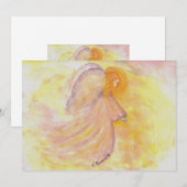 Roze aquarel engel (Voorkant / Achterkant)