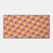 Roze Aquarel Geometrisch Patroon Bureaumat (Voorkant)