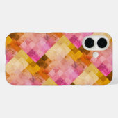 Roze Aquarel Geometrisch Patroon Case-Mate iPhone Case (Achterkant (horizontaal))