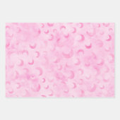 Roze Aquarel Geometrische Maan Print Inpakpapier Vel (Voorkant 2)