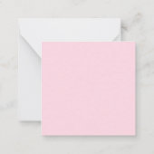 Roze Aquarel Geschulpte Meisjes Cadeau Bijlage Notitiekaartje (Achterkant)