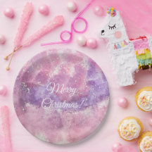 Roze Aquarel Glitter Kerstmis